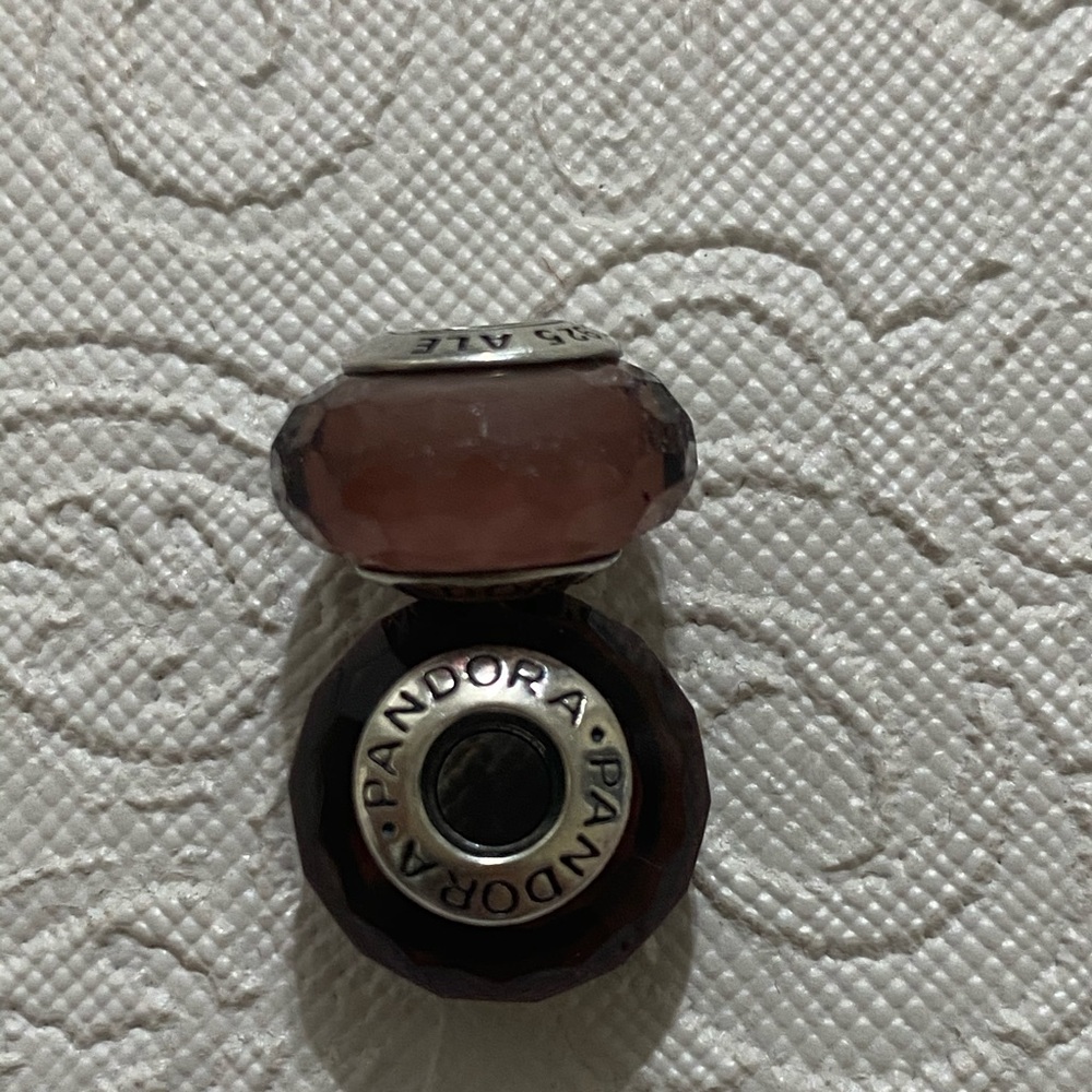 Pandora charm Glass Murano Dark Purple